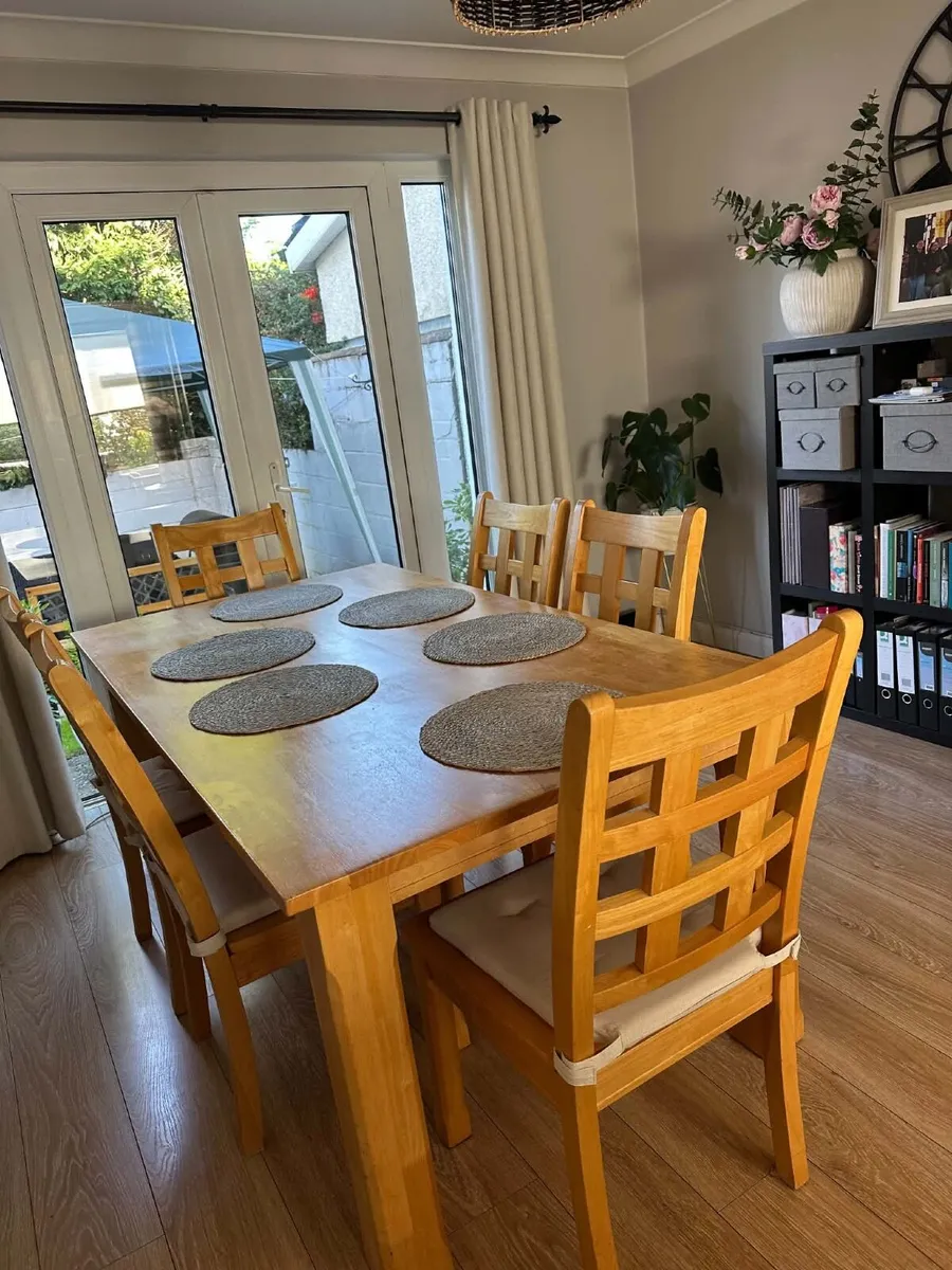 Solid wood table and chairs