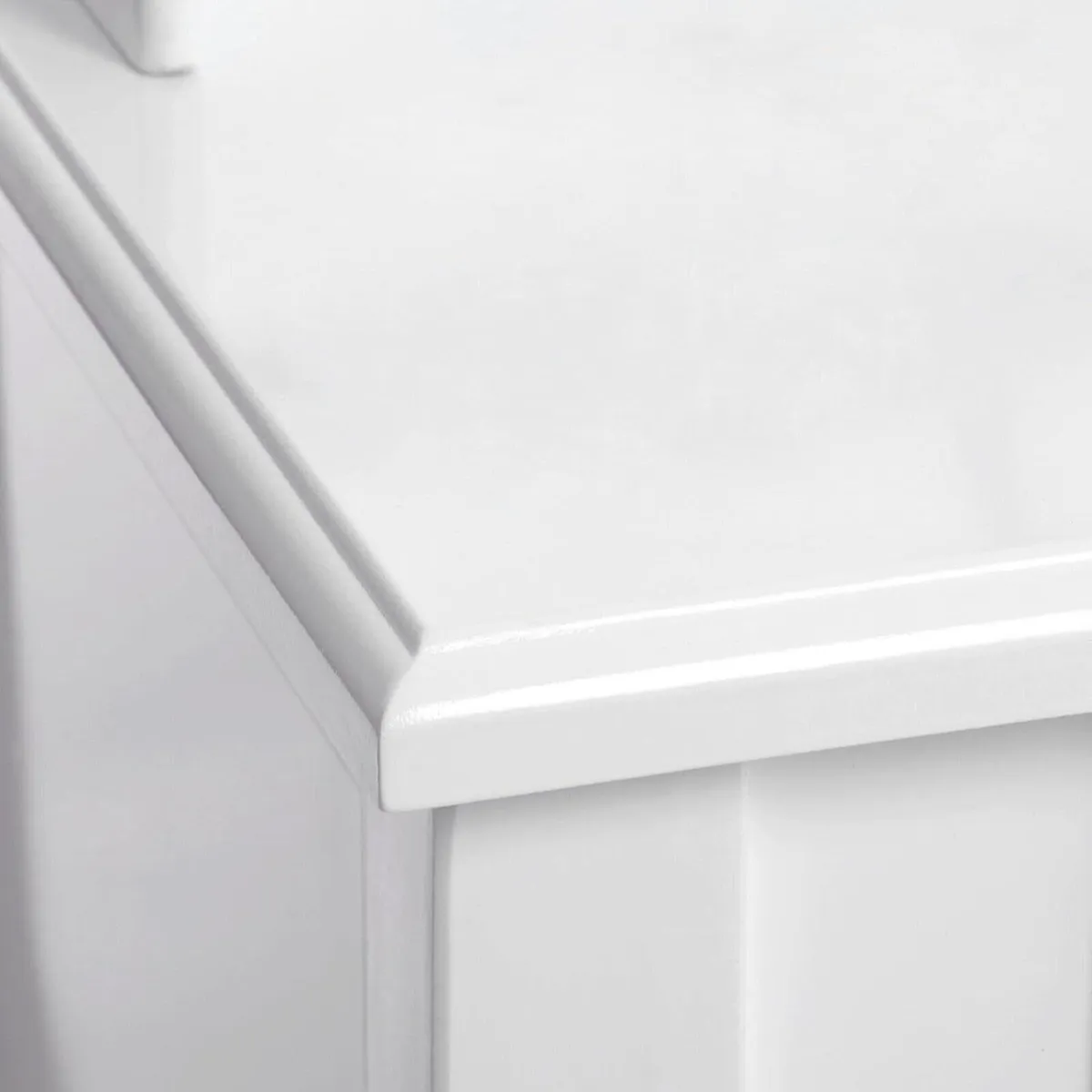 White Dressing Table with 3 Mirrors & 7 Drawers - Image 4