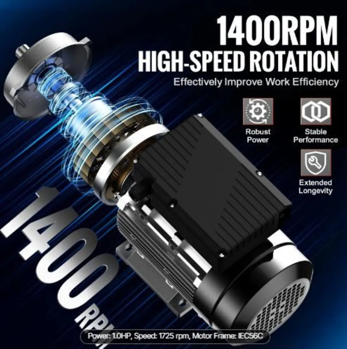0.75KW Electric Motor 1400 rpm - Image 4