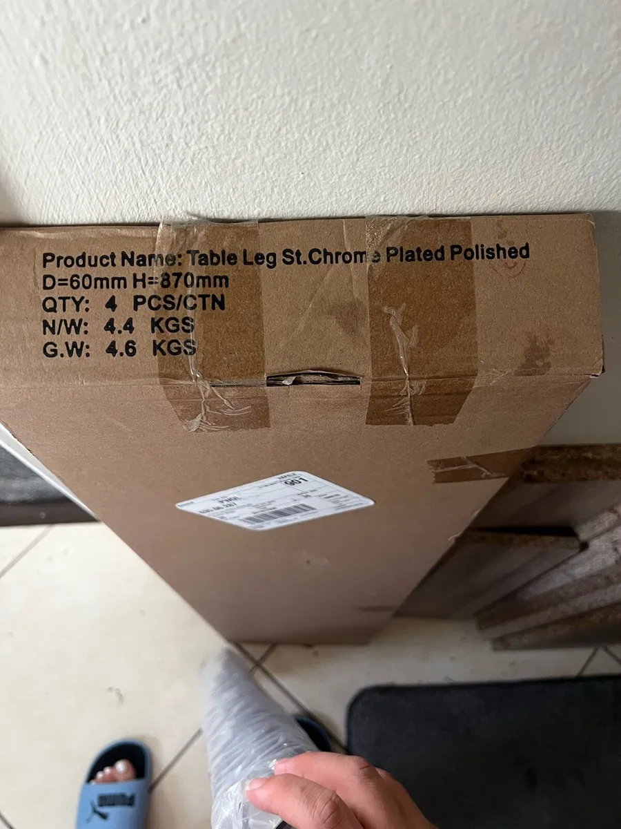 Brand New Chrome Table Legs – Set of 4 - Image 1