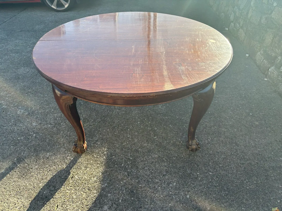 Solid Antique Mahogany Circular Table - Image 2