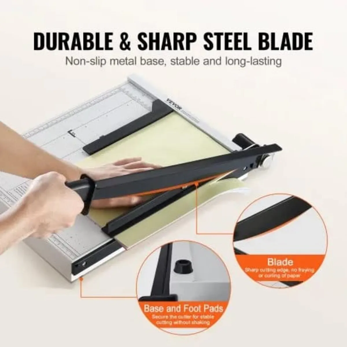 Paper Cutter, Guillotine Trimmer, 38.1 cm Cut Leng - Image 2
