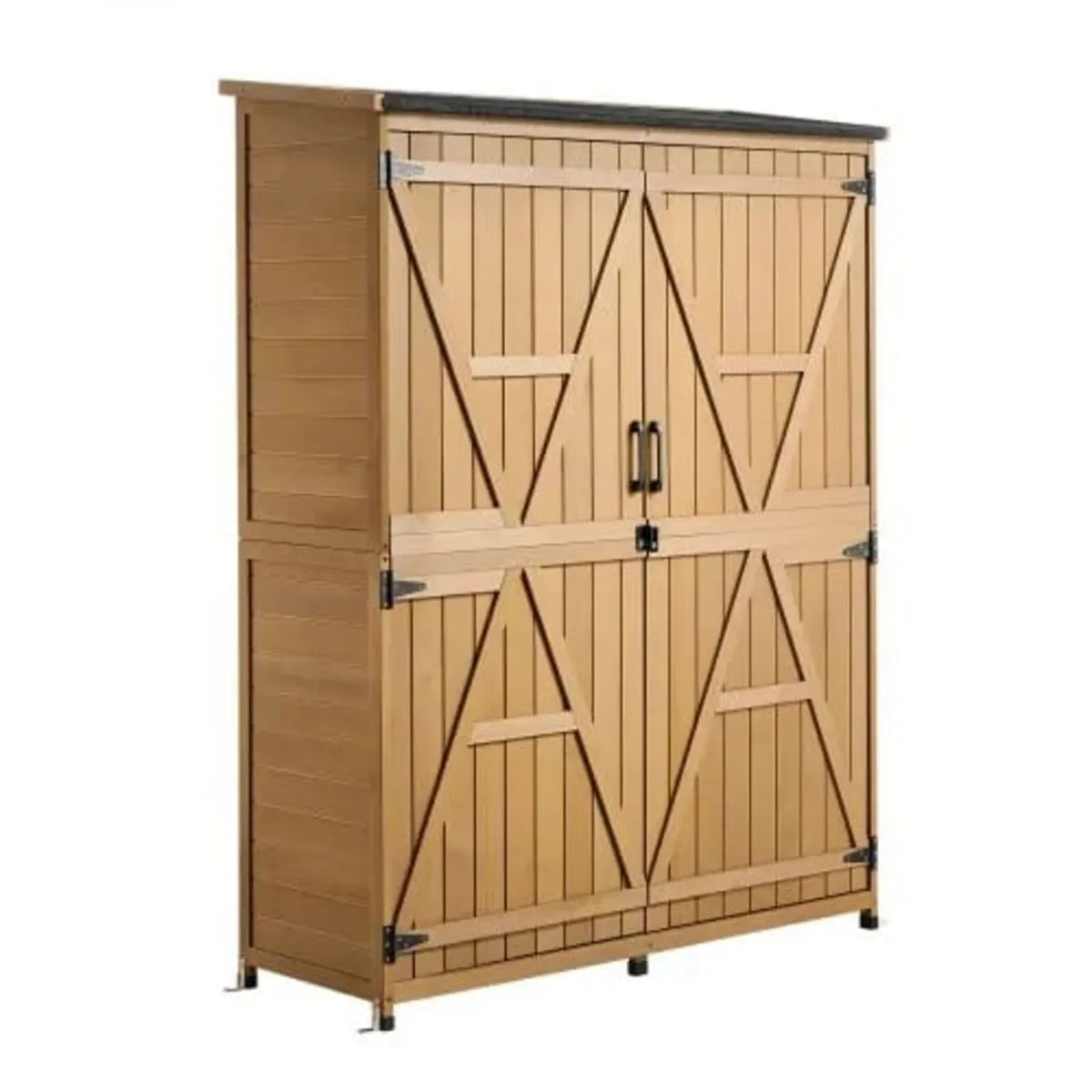 Outdoor Storage Shed, 125.5 x 162.5 cm Wood Garden - Image 1