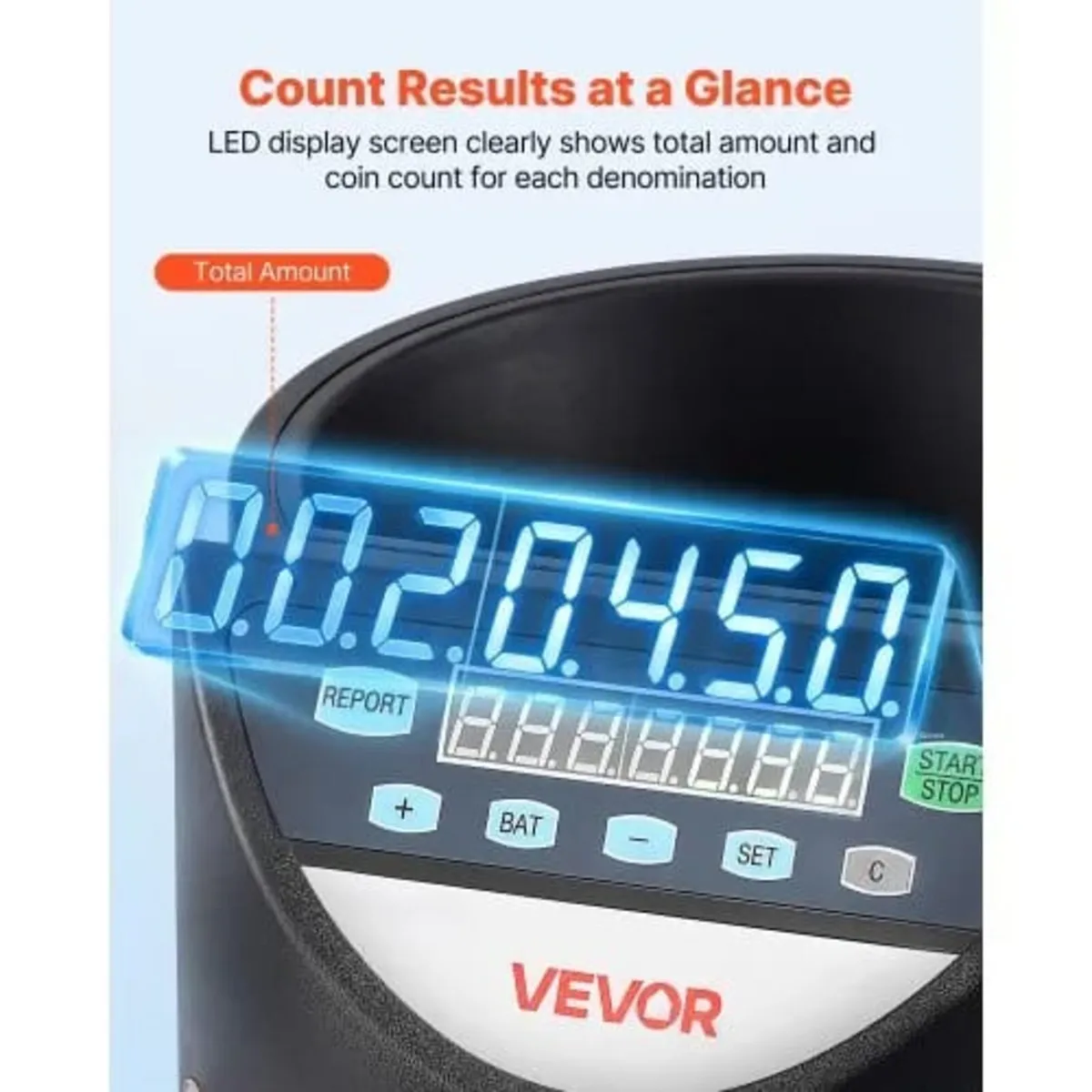 Coin Counter Machine, 8 Denominations, Accurate Co - Image 3