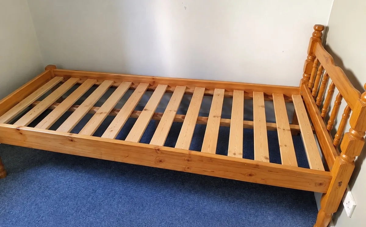 Good Sturdy Single Wooden Bed Frame - Deliver - Image 1