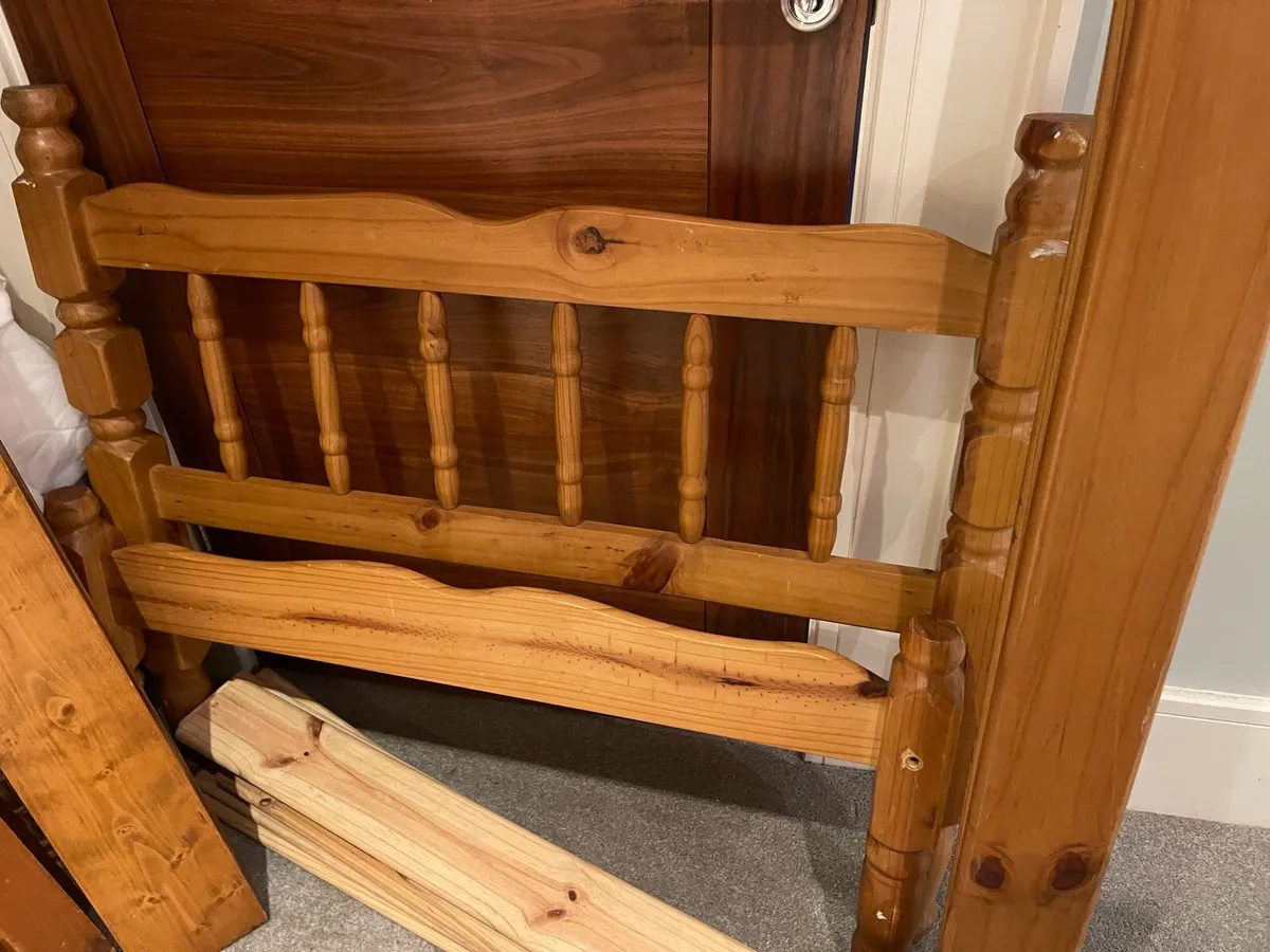 Good Sturdy Single Wooden Bed Frame - Deliver - Image 2