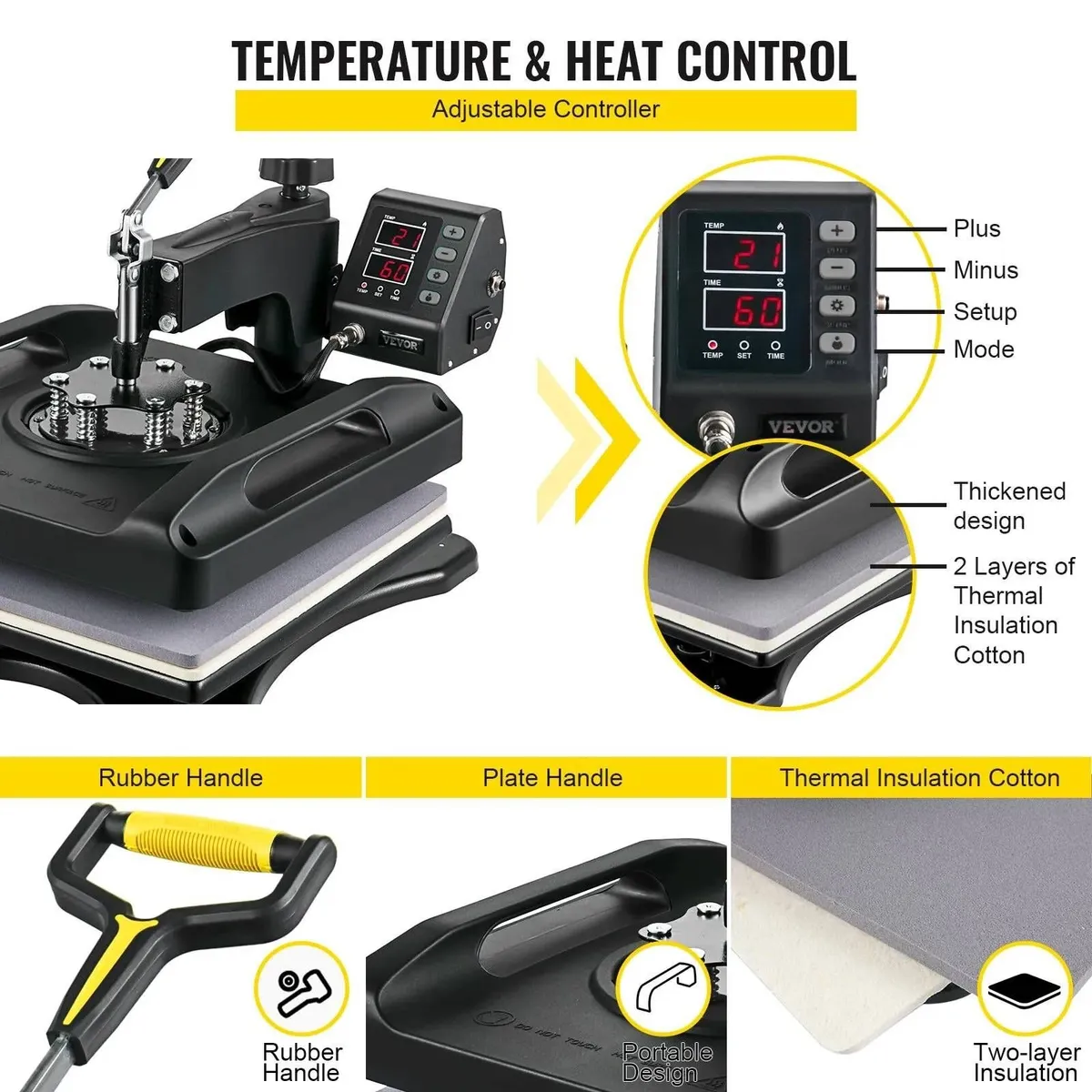 Heat Press 12x15 Inch Red T-Shirt Transfer Machine - Image 2