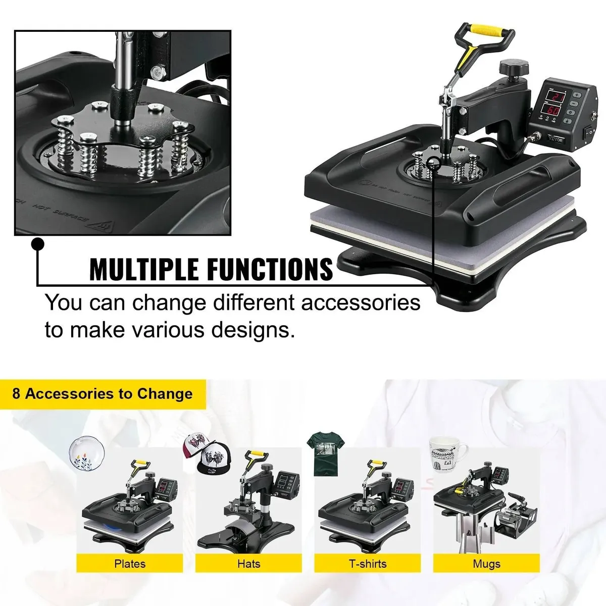 Heat Press Machine 8 in 1 Digital T-Shirt Printing - Image 2