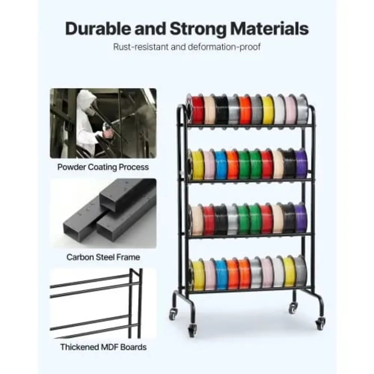 3D Printer Filament Storage Rack, 4 Tier Heavy Dut - Image 2