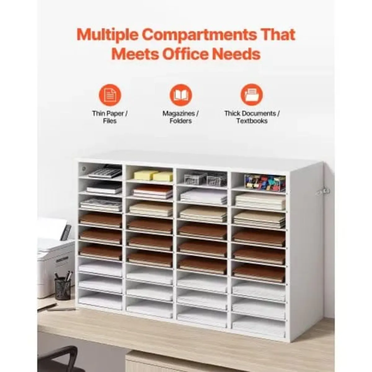 Literature Organizer, 36 Compartments Office Mailb - Image 4