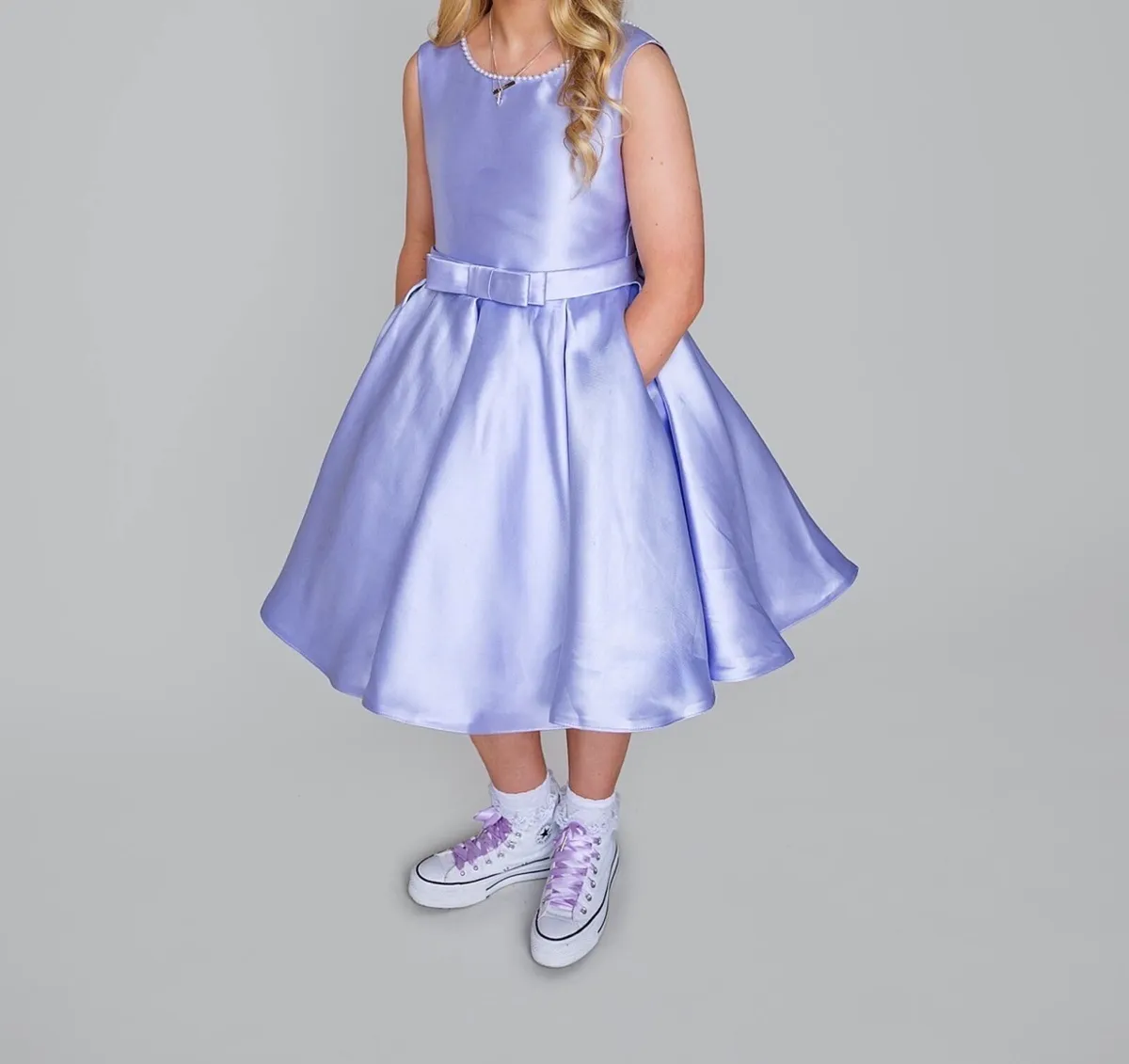 Stunning Blingalicious Lavender Confirmation Dress - Image 1