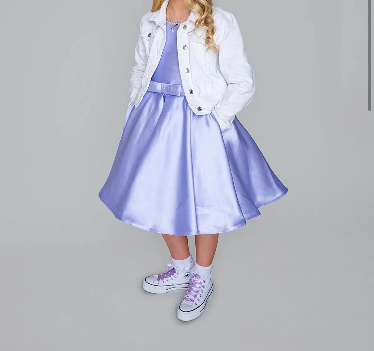 Stunning Blingalicious Lavender Confirmation Dress - Image 2