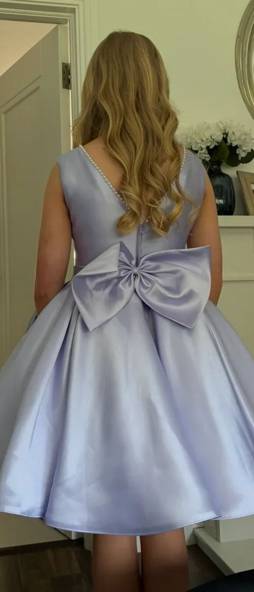 Stunning Blingalicious Lavender Confirmation Dress - Image 4