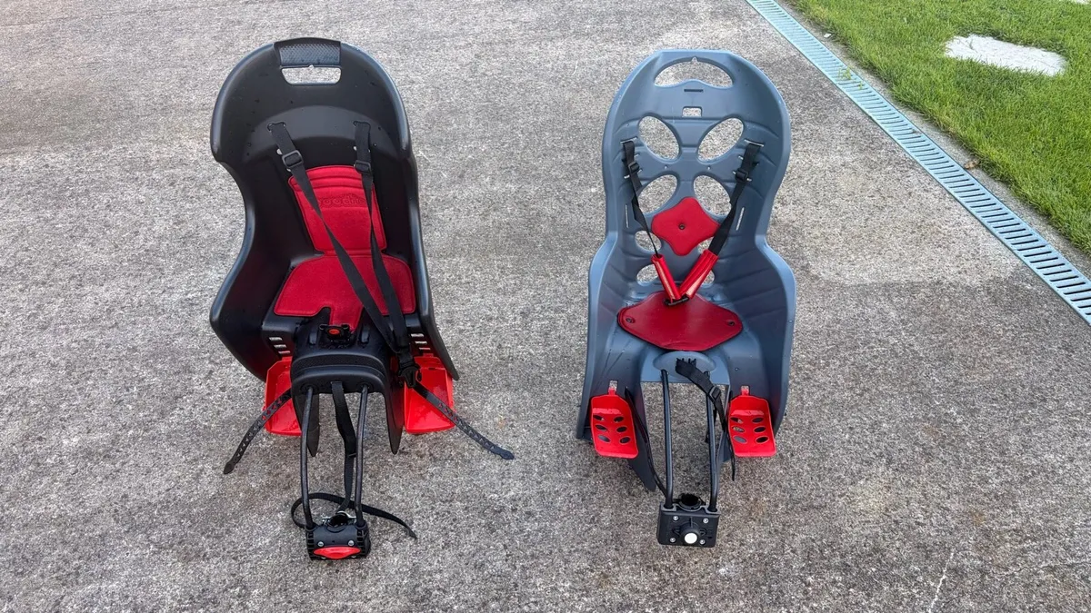 2x Child bicycle seats for sale - Image 1
