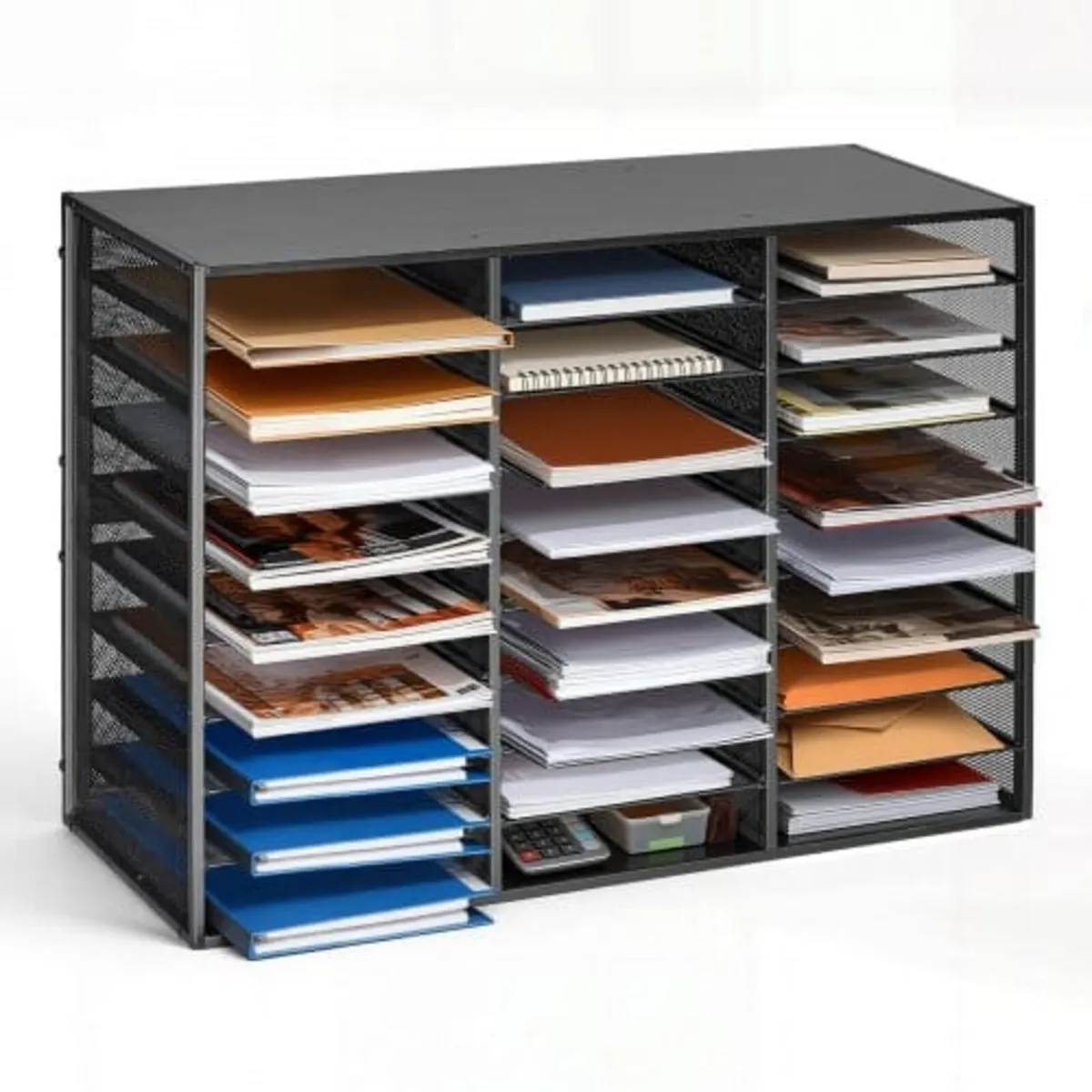 Literature Organizer, 27 Compartments Metal Office - Image 1