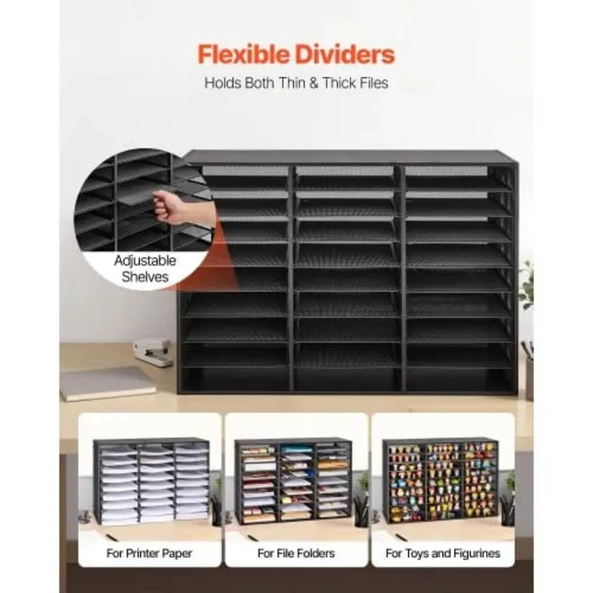 Literature Organizer, 27 Compartments Metal Office - Image 2