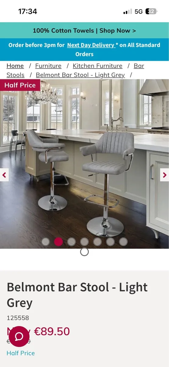 New Grey bar stool - Image 2