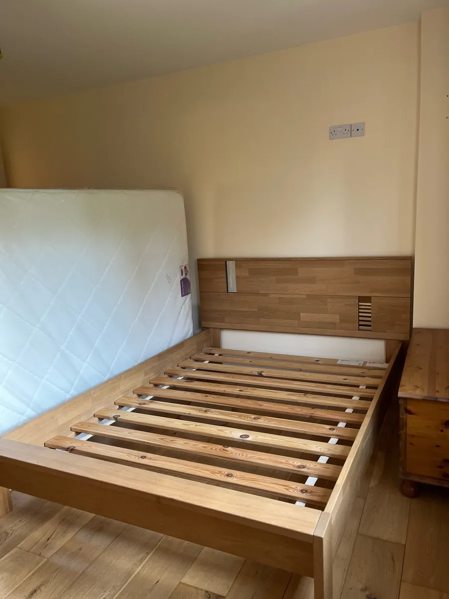 King size bed and mattress - Image 2