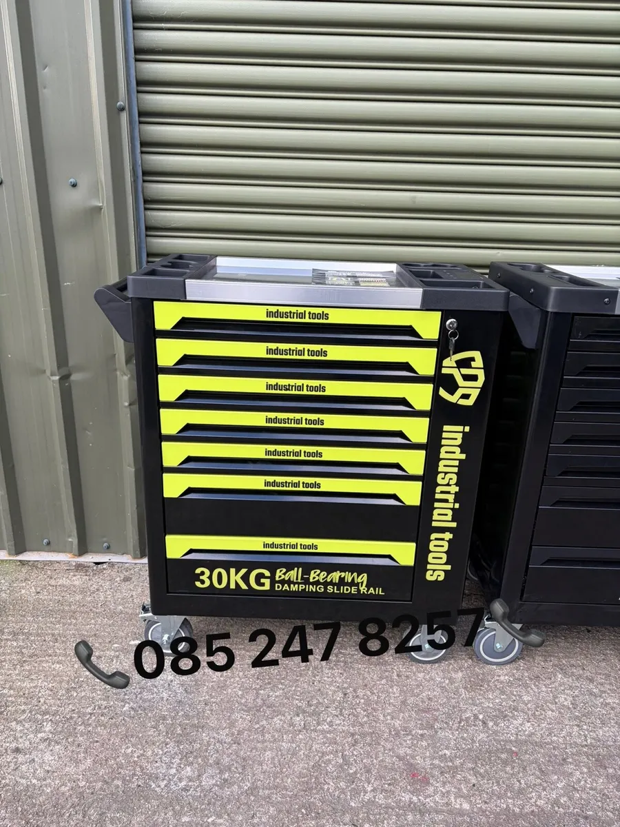 🟡⚫️Brand New 7-Drawer + Side Cabinet Tool Chest - Image 1