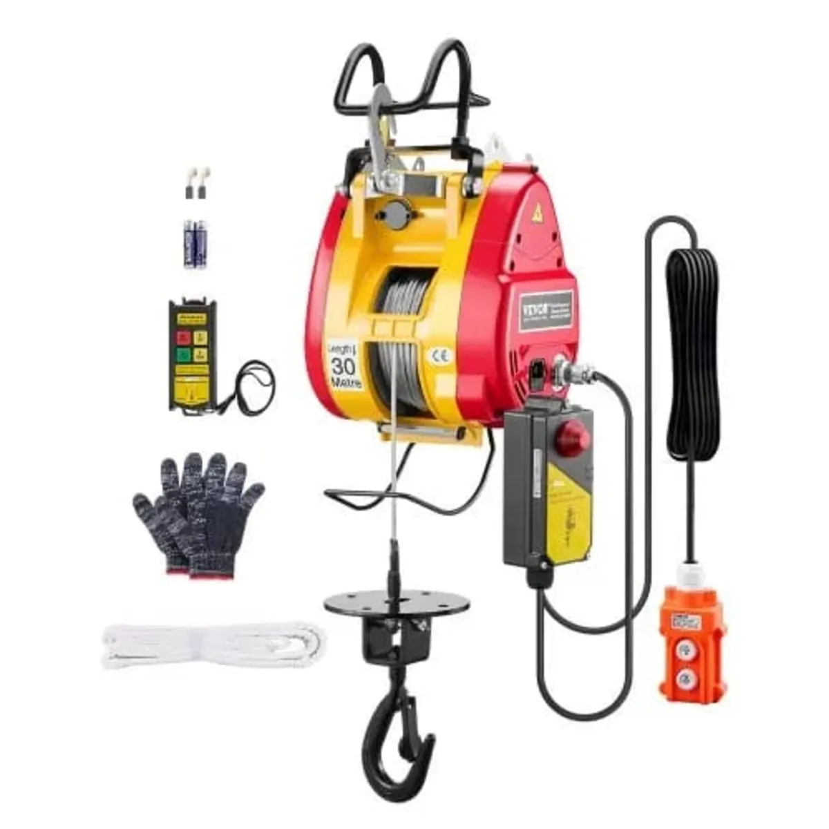 2-in-1 Electric Hoist Winch, 1100 lbs Capacity, 18 - Image 1