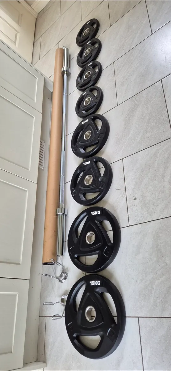 Brand new olympic tri grip weight lfting set D - Image 1