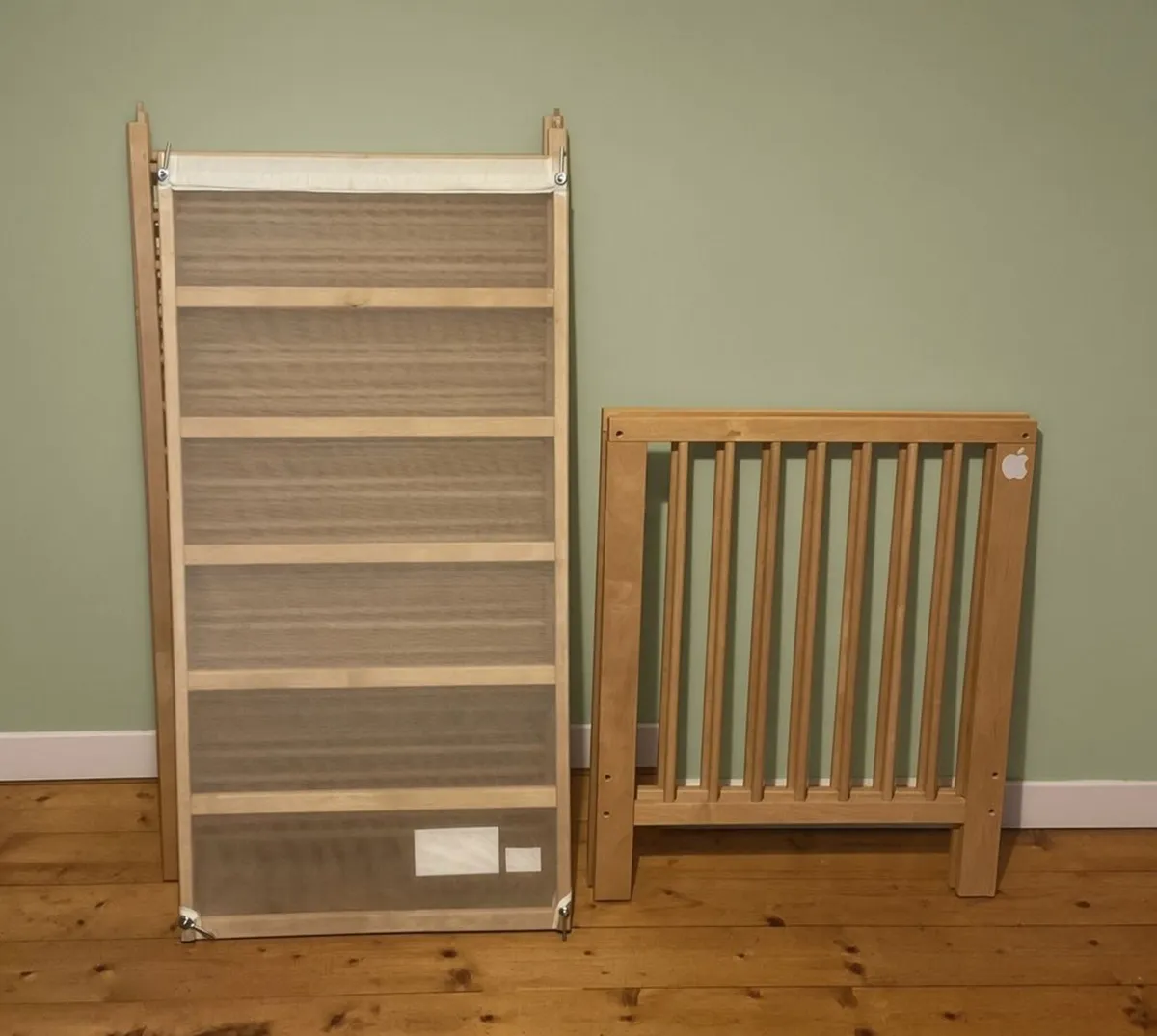 Large Wooden Baby Cot – Natural Wood - Image 4