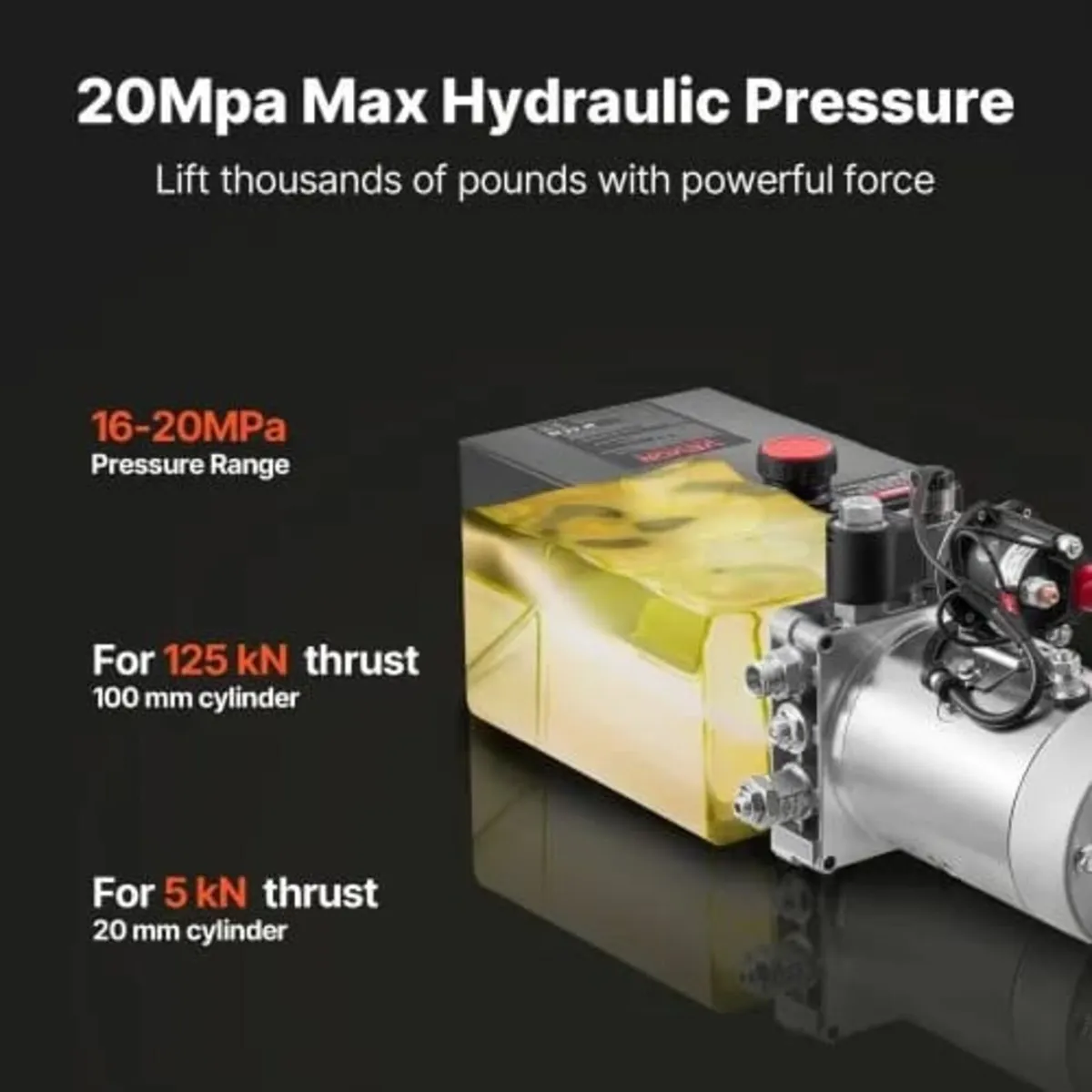 6 L Hydraulic Power Unit, Single Acting Dump Trail - Image 2