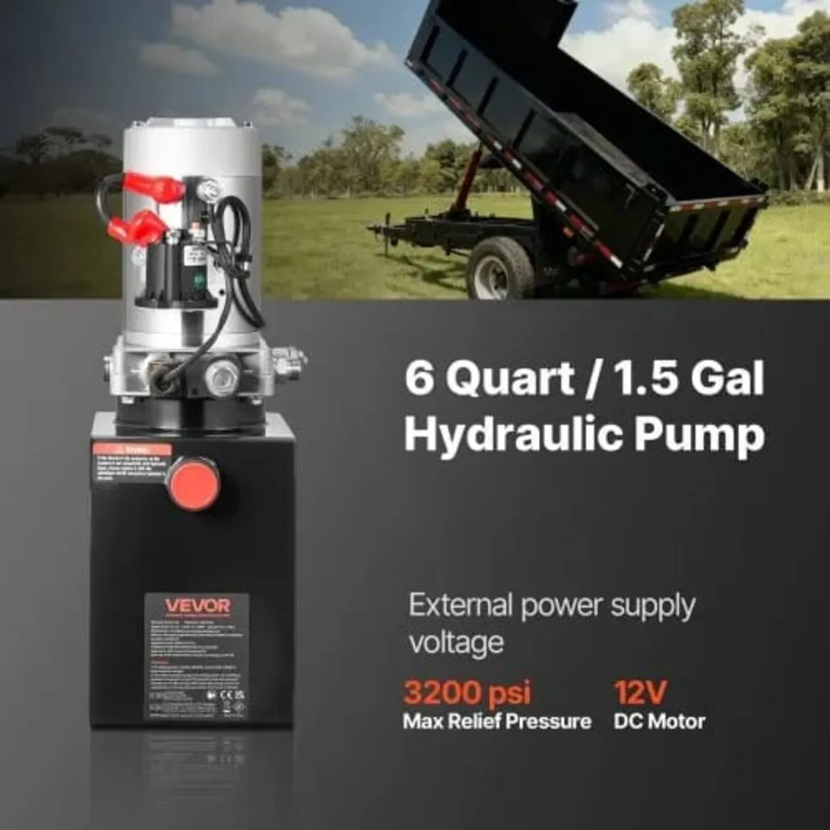 6 L Hydraulic Power Unit, Single Acting Dump Trail - Image 4