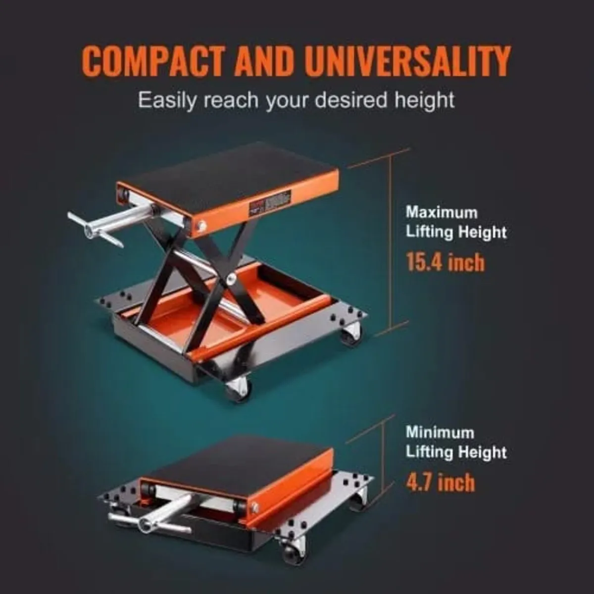 Motorcycle Lift ATV Scissor Jack Dolly 499.5 kg Wi - Image 2
