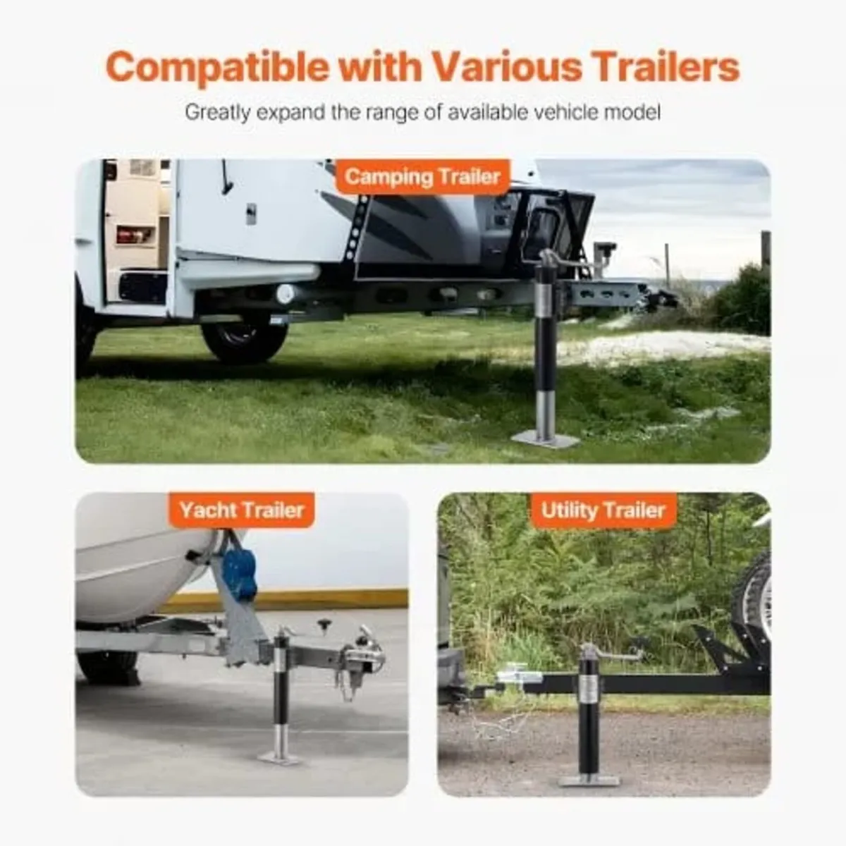 Trailer Jack, 2000 lbs Dynamic Load Capacity, Weld - Image 4