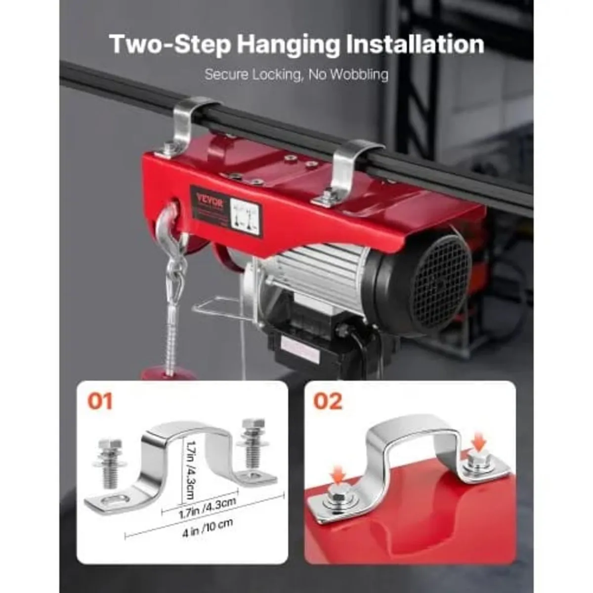 Electric Hoist Crane Winch 997.9 kg 9997.4 cm Wire - Image 4