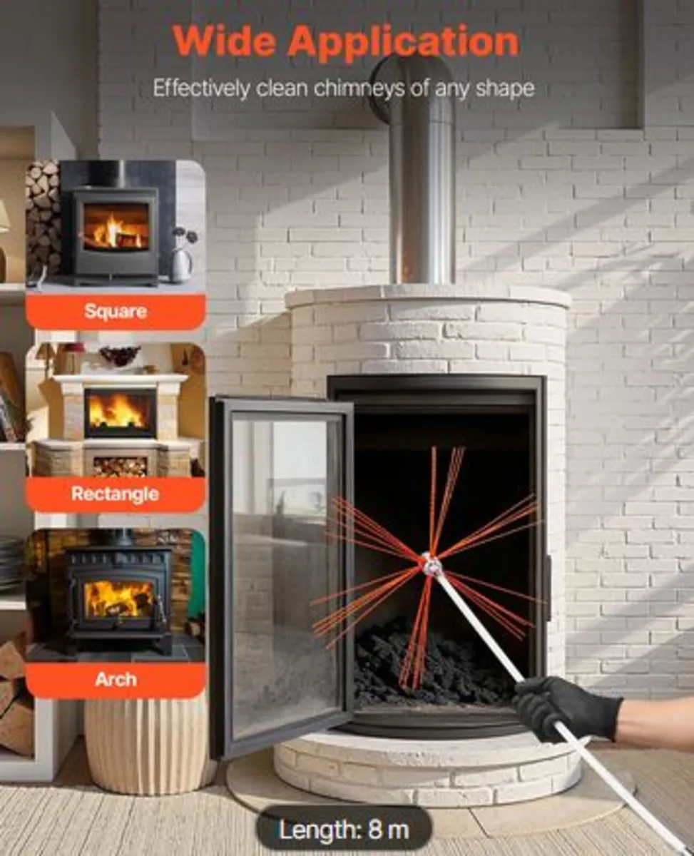 Chimney Sweep Kit, 8m Maximum Extendable Length - Image 3