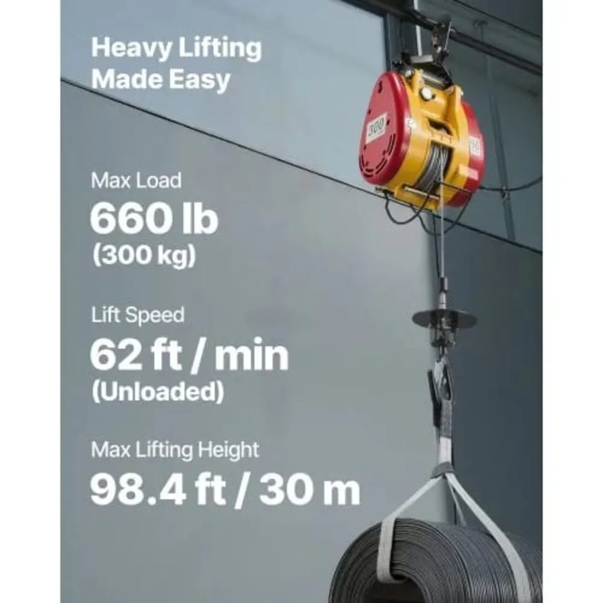 2-in-1 Electric Hoist Winch, 300 kg Capacity, 1500 - Image 3