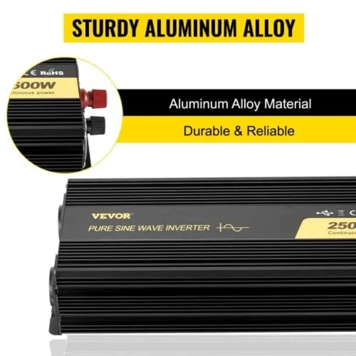 Pure Sine Wave Inverter 2500W Power Inverter DC 12 - Image 2