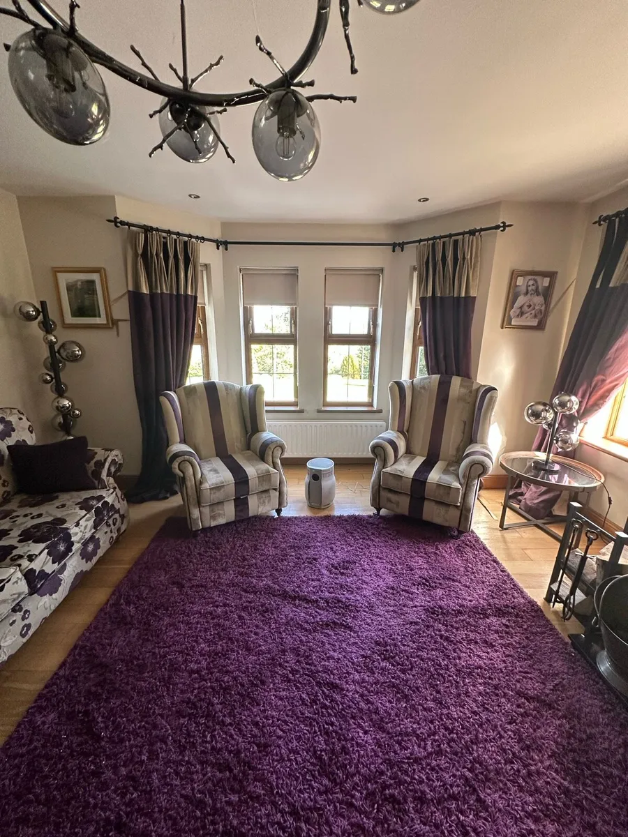 Two three seater sofa and two wingback chairs - Image 4