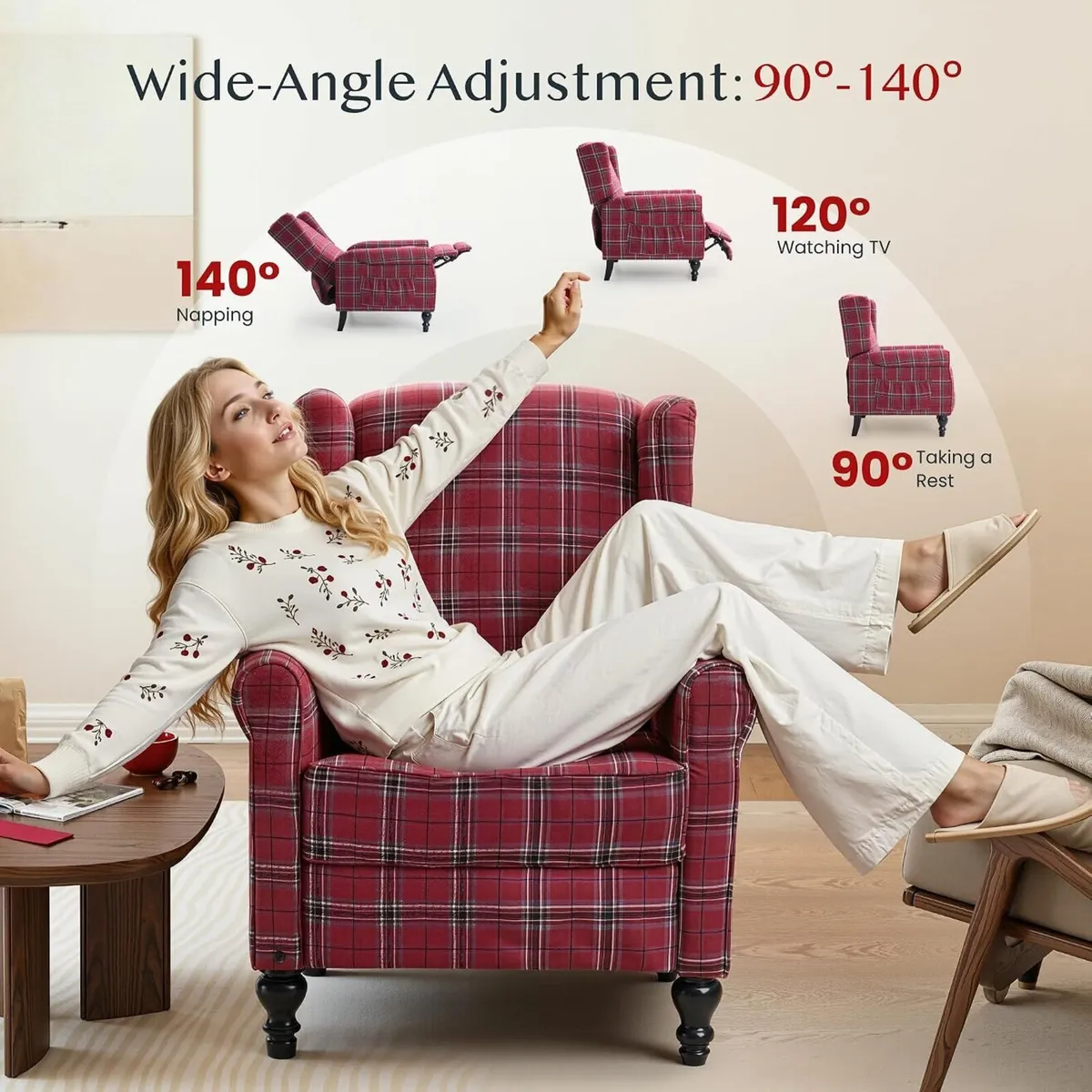 Recliner Chair Armchair Adjustable Single Sofa - Image 4