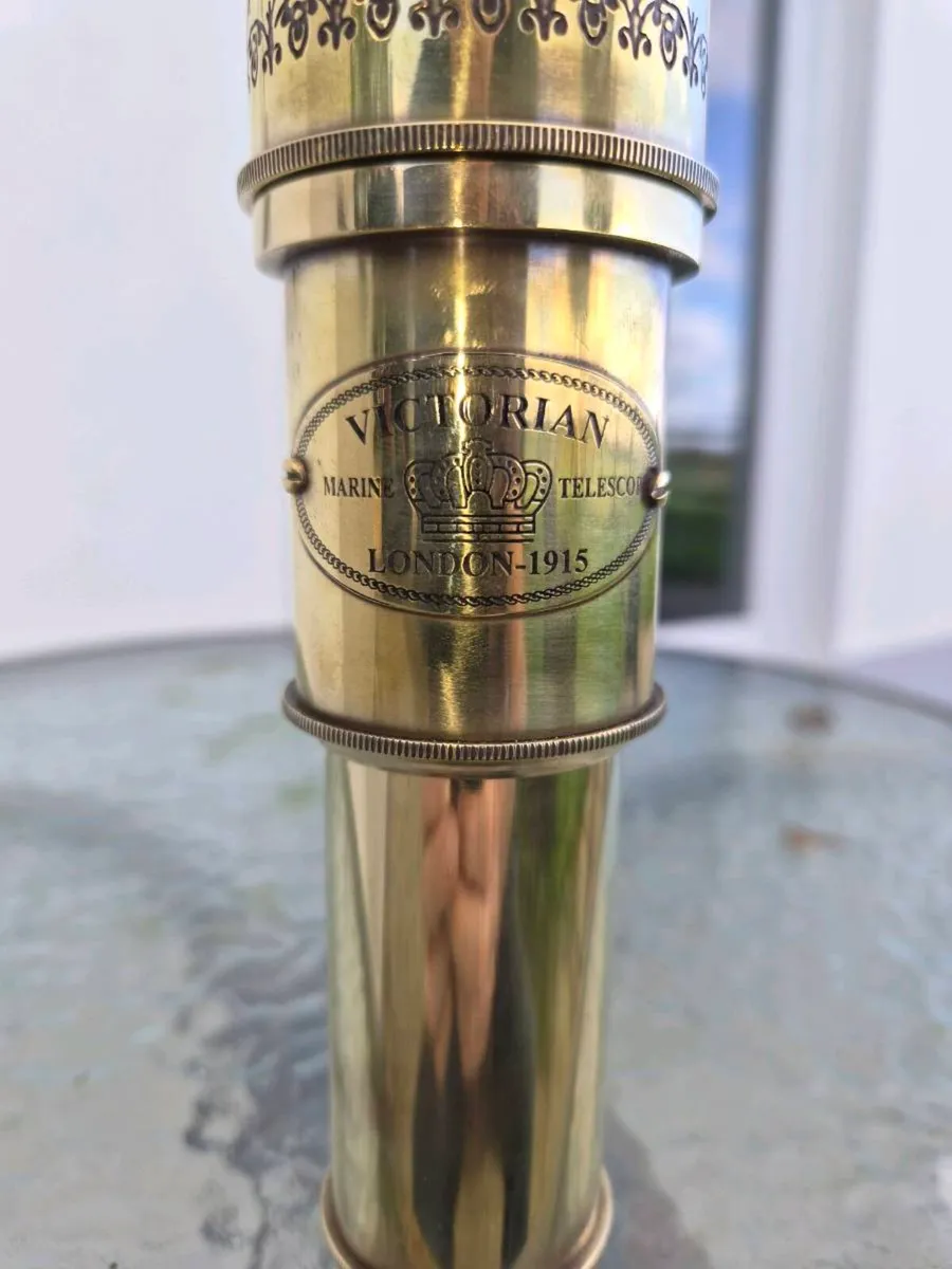 Old marine  brass  telescope - Image 2