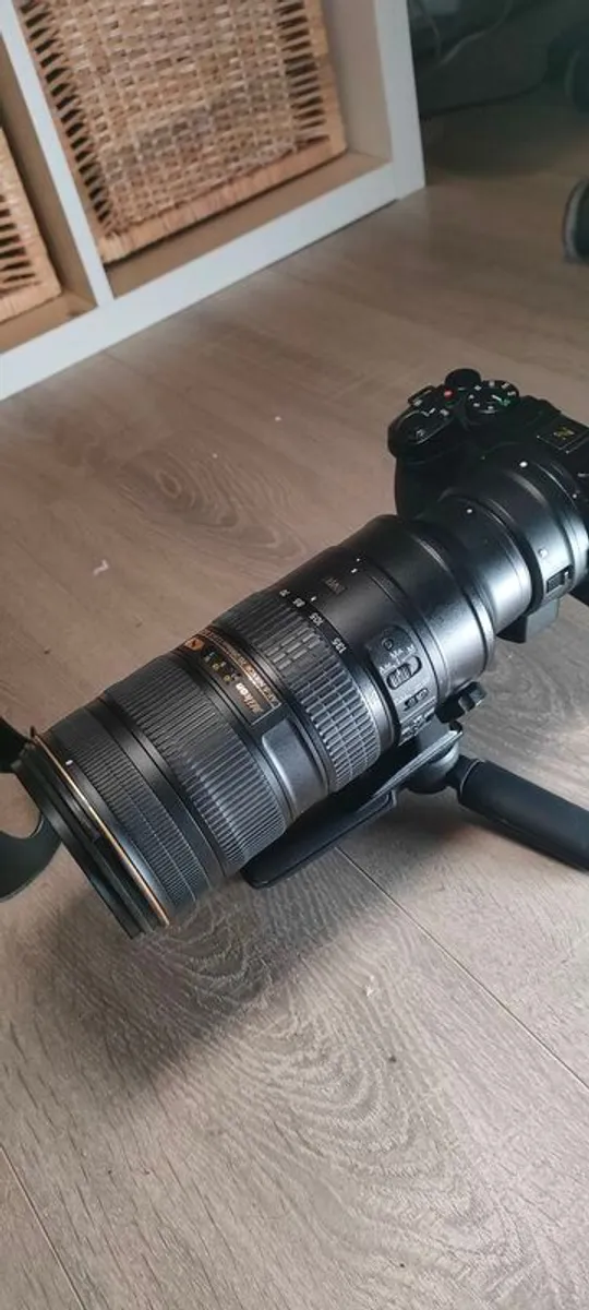 Nikon AF-S NIKKOR 70-200mm f/2.8G ED VR II + FTZ adapter + 77mm filter - Image 1