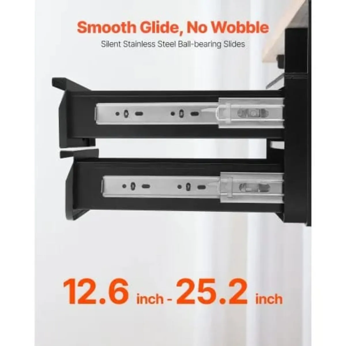 13" Wide Under Desk Drawer Slide Out, Under Table - Image 3
