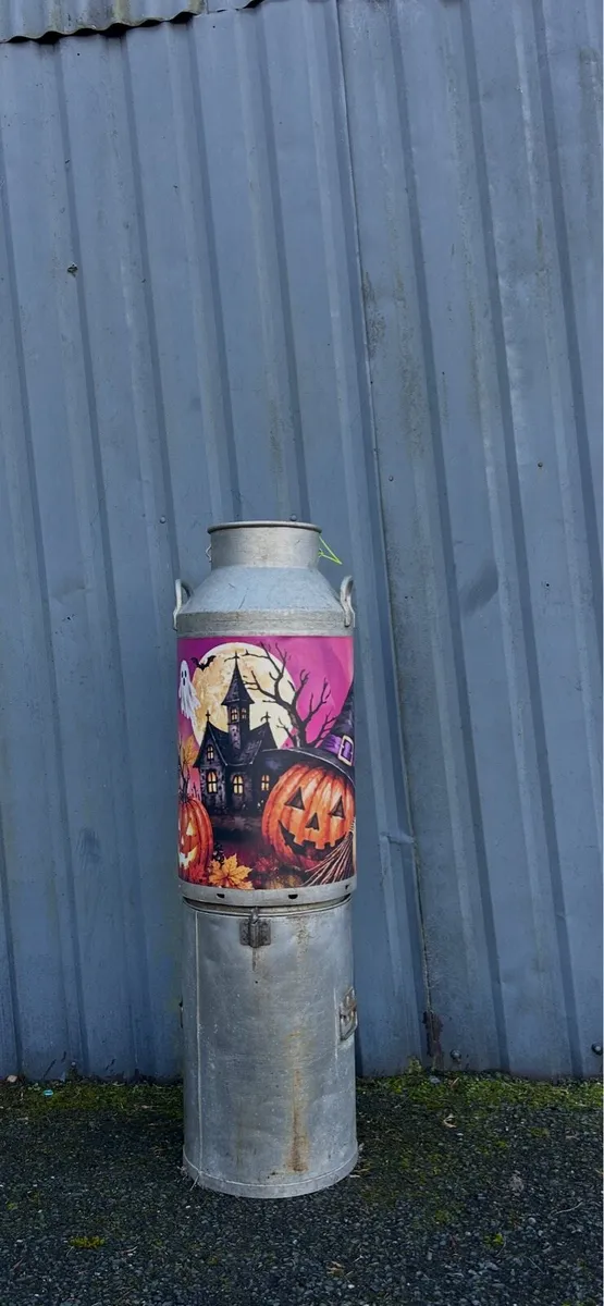 Old farm milk churns/creamery cans - Image 1