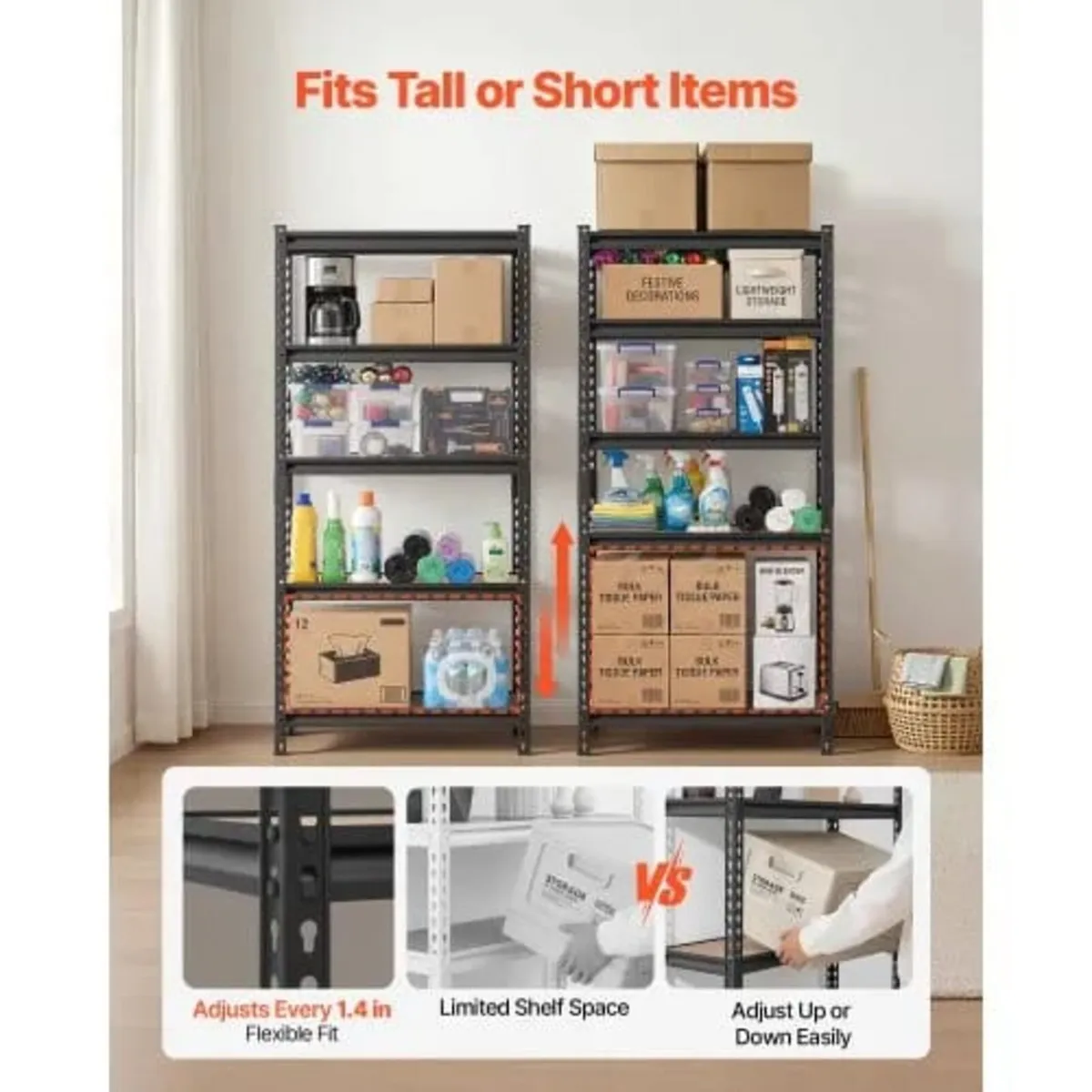Storage Shelves, 5-Tier Adjustable, 907.2 kg Capac - Image 3
