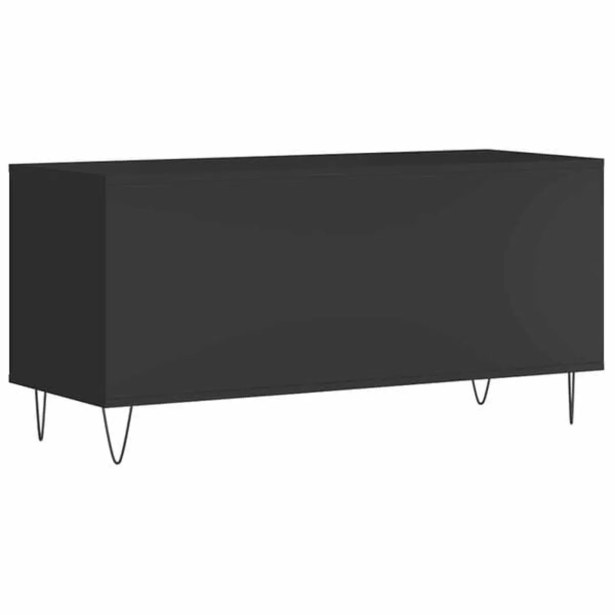 Record Cabinet Black 100x38x48 cm Engineered Wood - Image 3