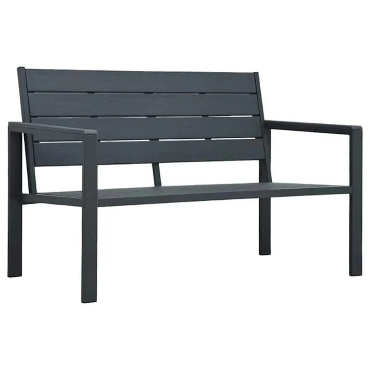 Garden Bench 120 cm HDPE Grey Wood Look

Descripti - Image 1