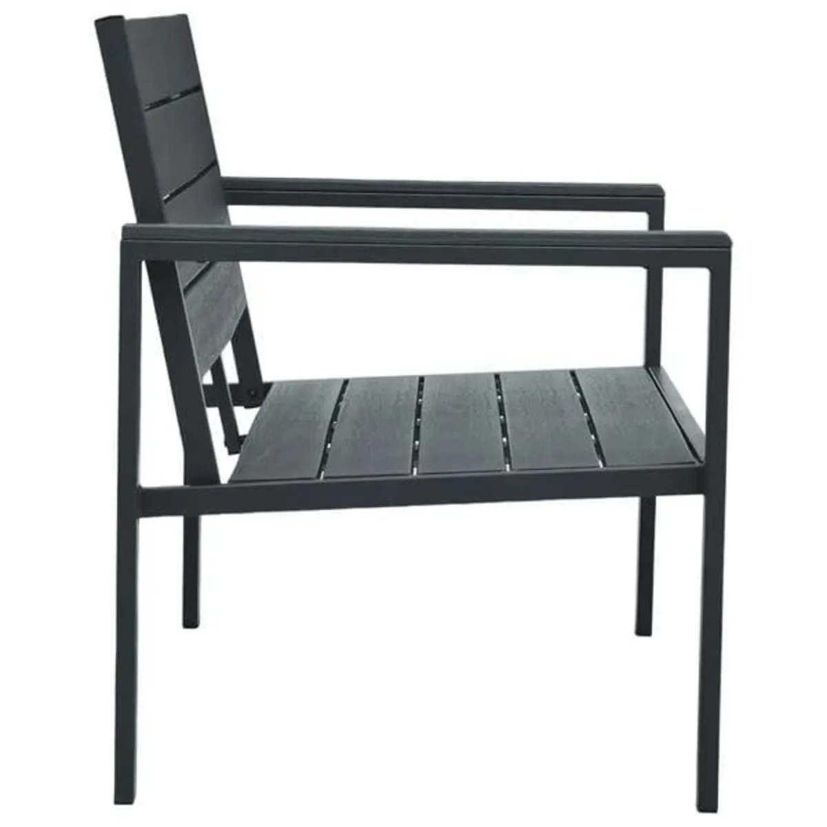 Garden Bench 120 cm HDPE Grey Wood Look

Descripti - Image 2