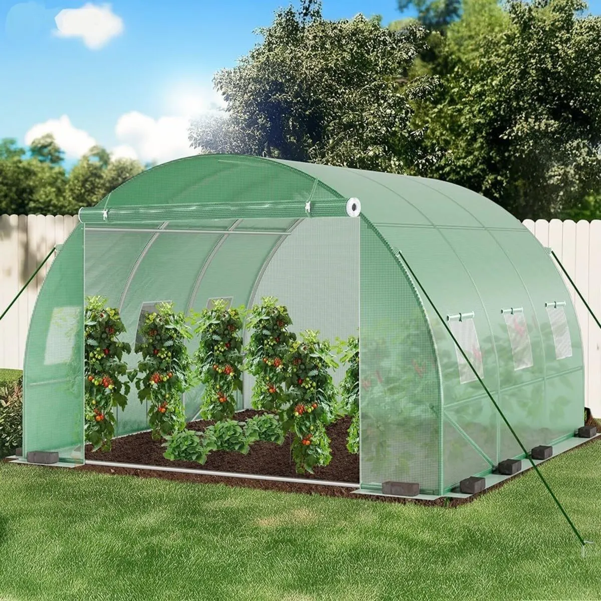 Outdoor Polytunnel Greenhouse 3x3x2m 9m² - Image 4