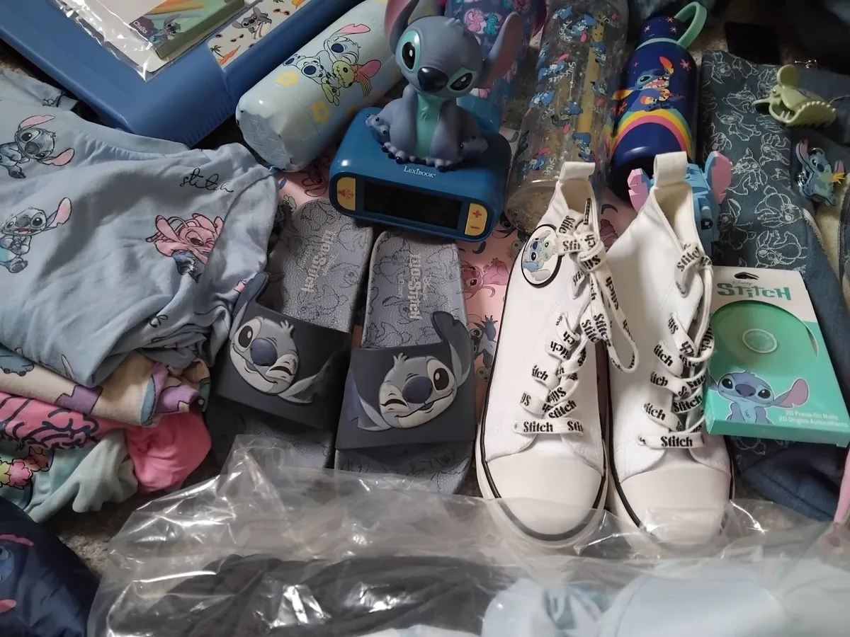 Disney Stitch Bundle, Alarm Clock, Clothes& More - Image 2