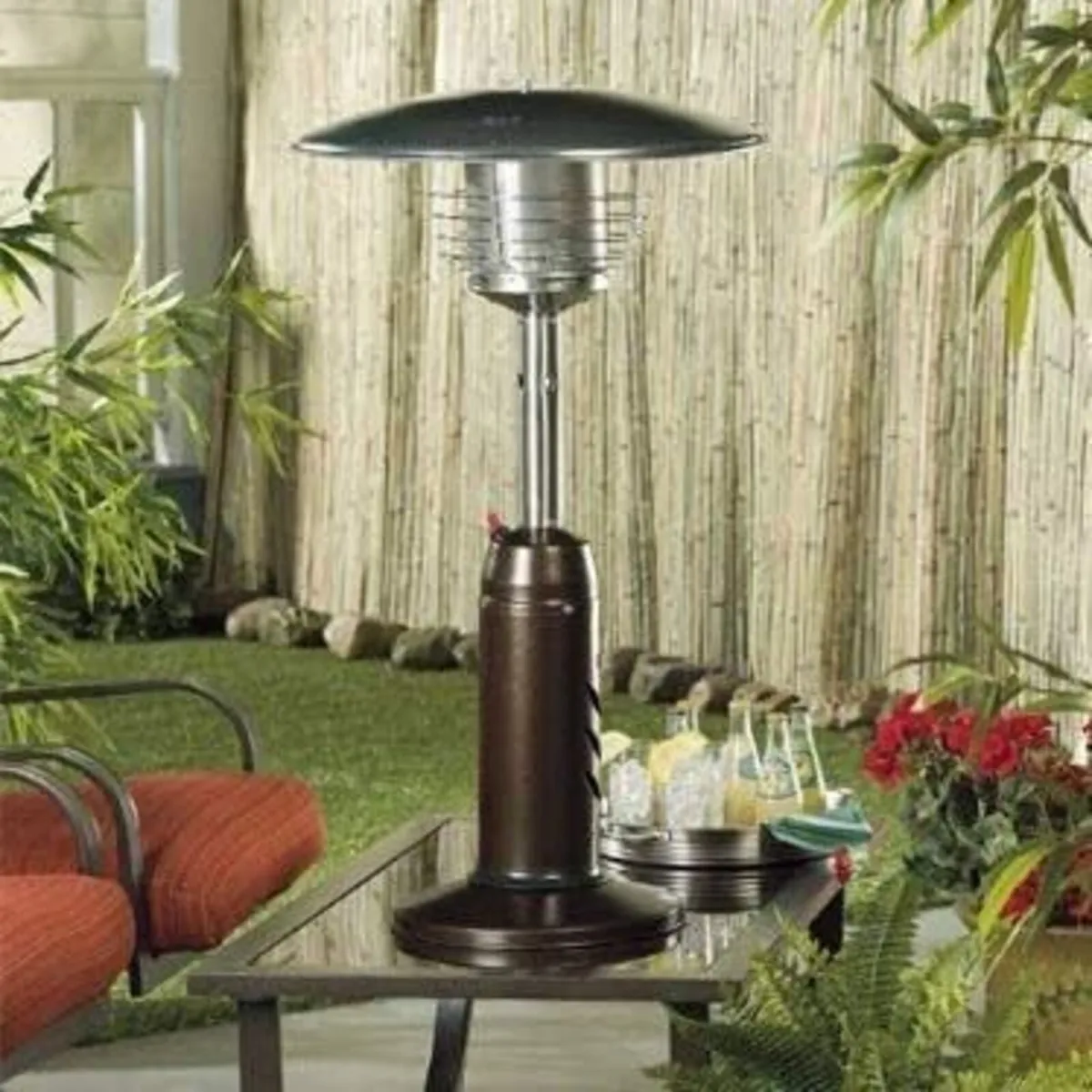 Tabletop Gas Patio Heater Portable Stainless Steel - Image 1
