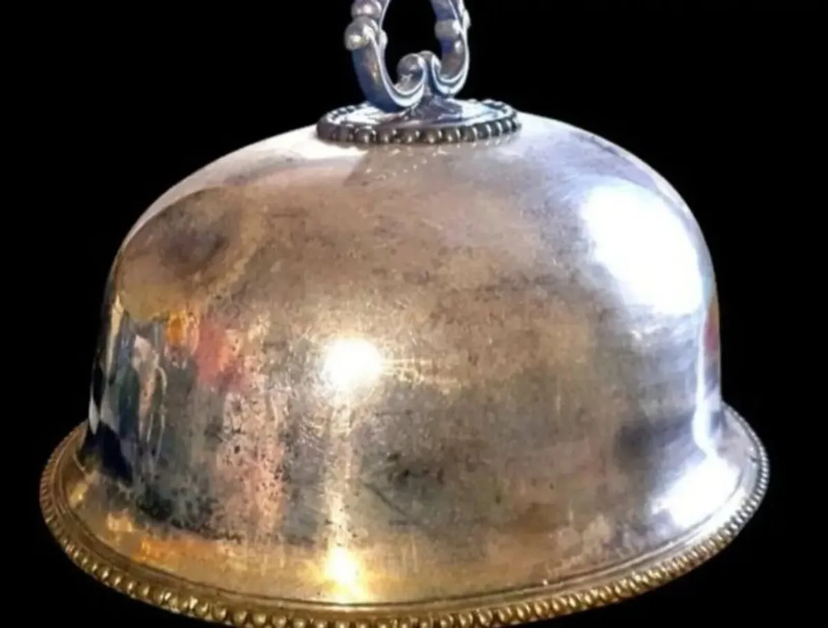 Antique Victorian Silver Plate Meat Dome - Image 2