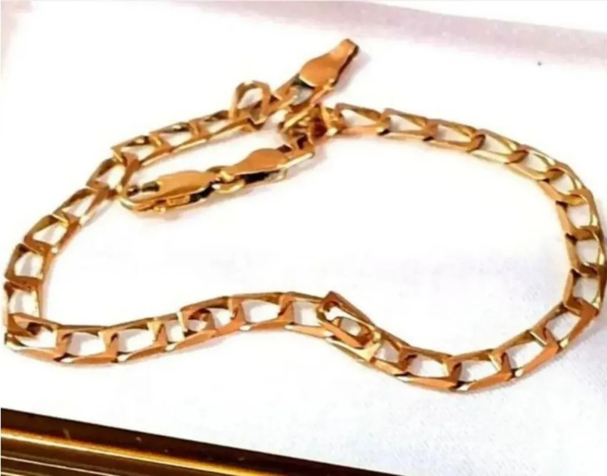 Vintage 9ct Gold Unisex Bracelet - Image 2