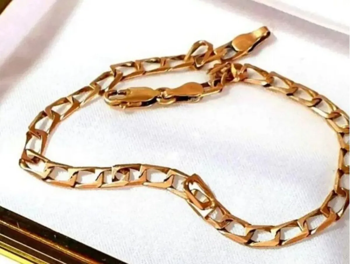 Vintage 9ct Gold Unisex Bracelet - Image 3